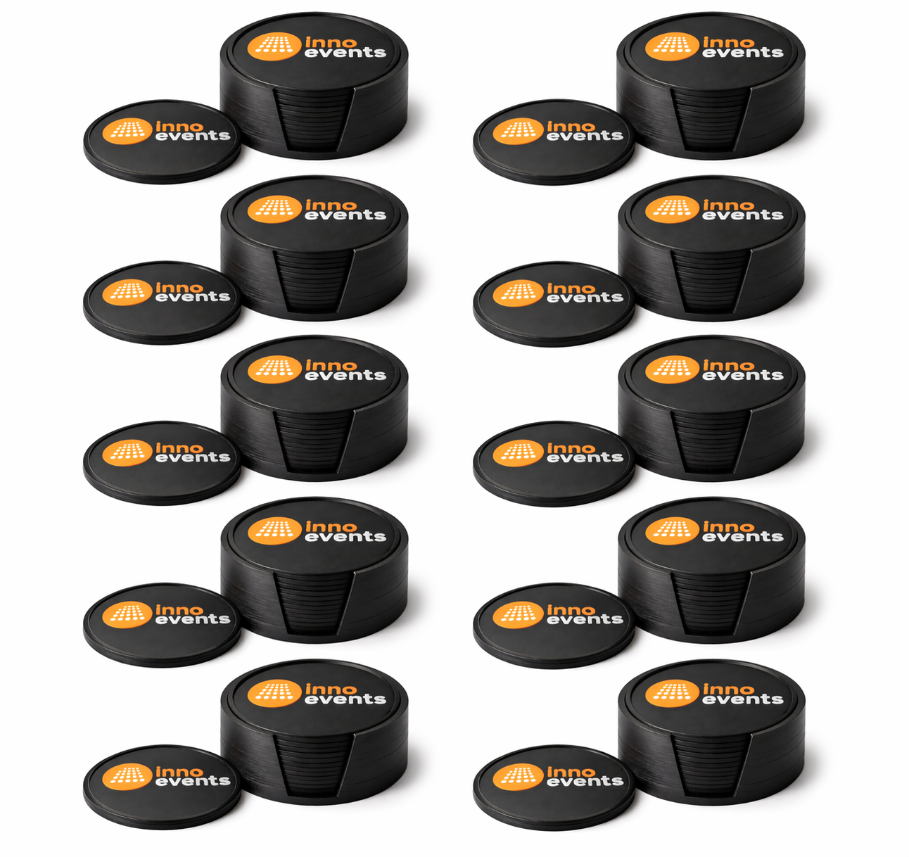 Individuelle Untersetzer mit Halter (3D-gedruckt) – personalisierbar mit deinem Logo