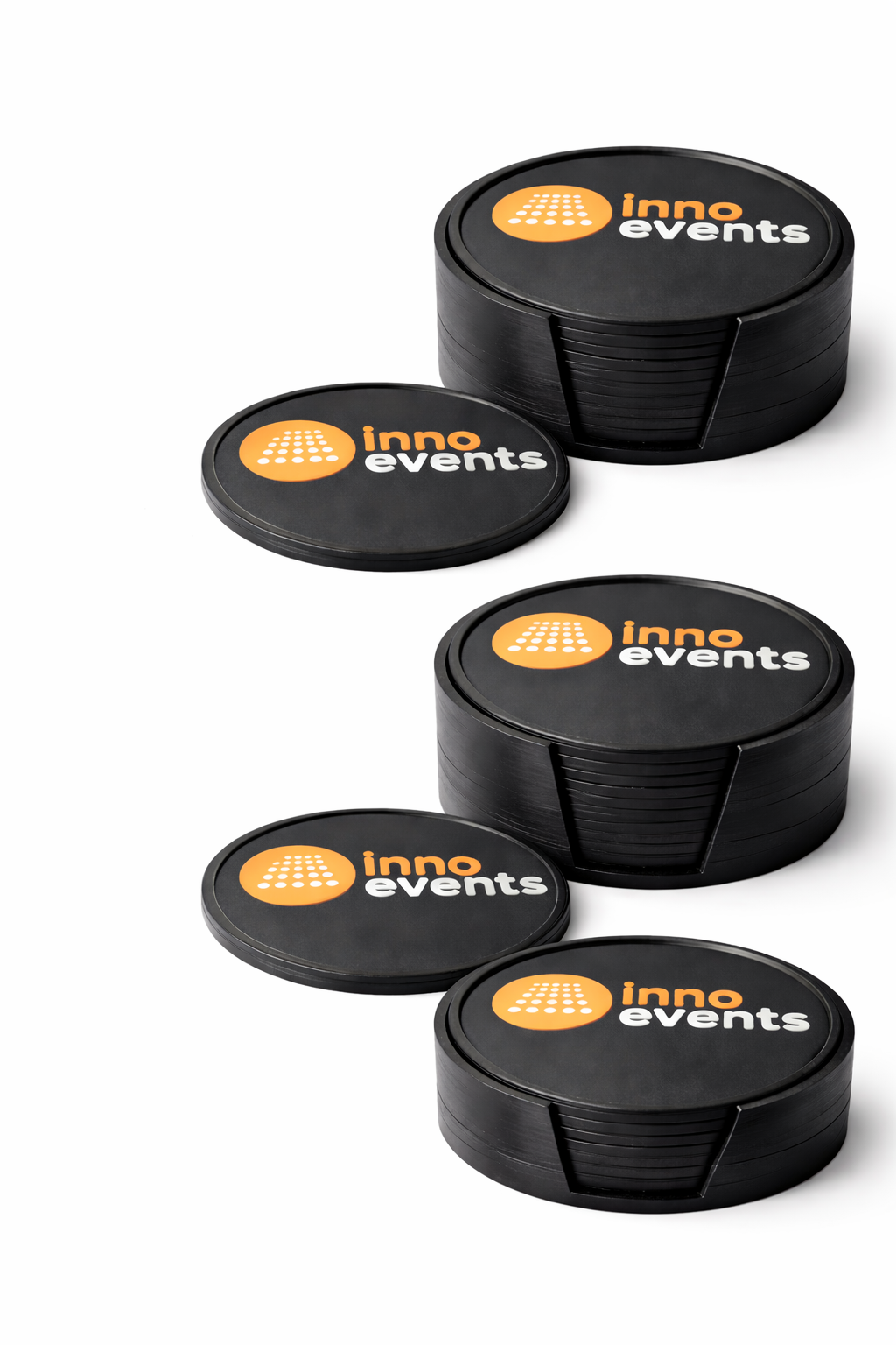 Individuelle Untersetzer mit Halter (3D-gedruckt) – personalisierbar mit deinem Logo